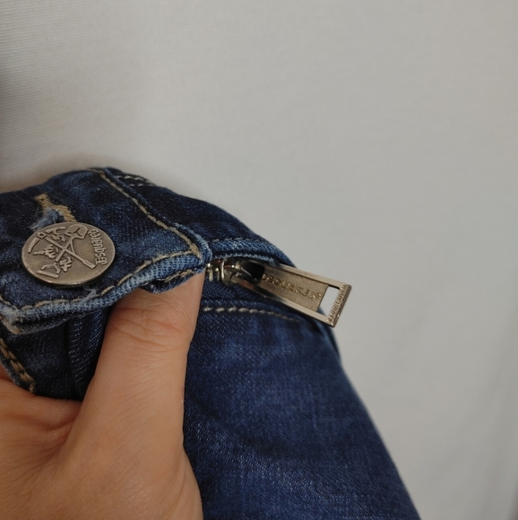 DSquared2 Classic Straight Leg Slim Fit Jeans Medium Dark Wash Cotton 36 Denim - Picture 12 of 12